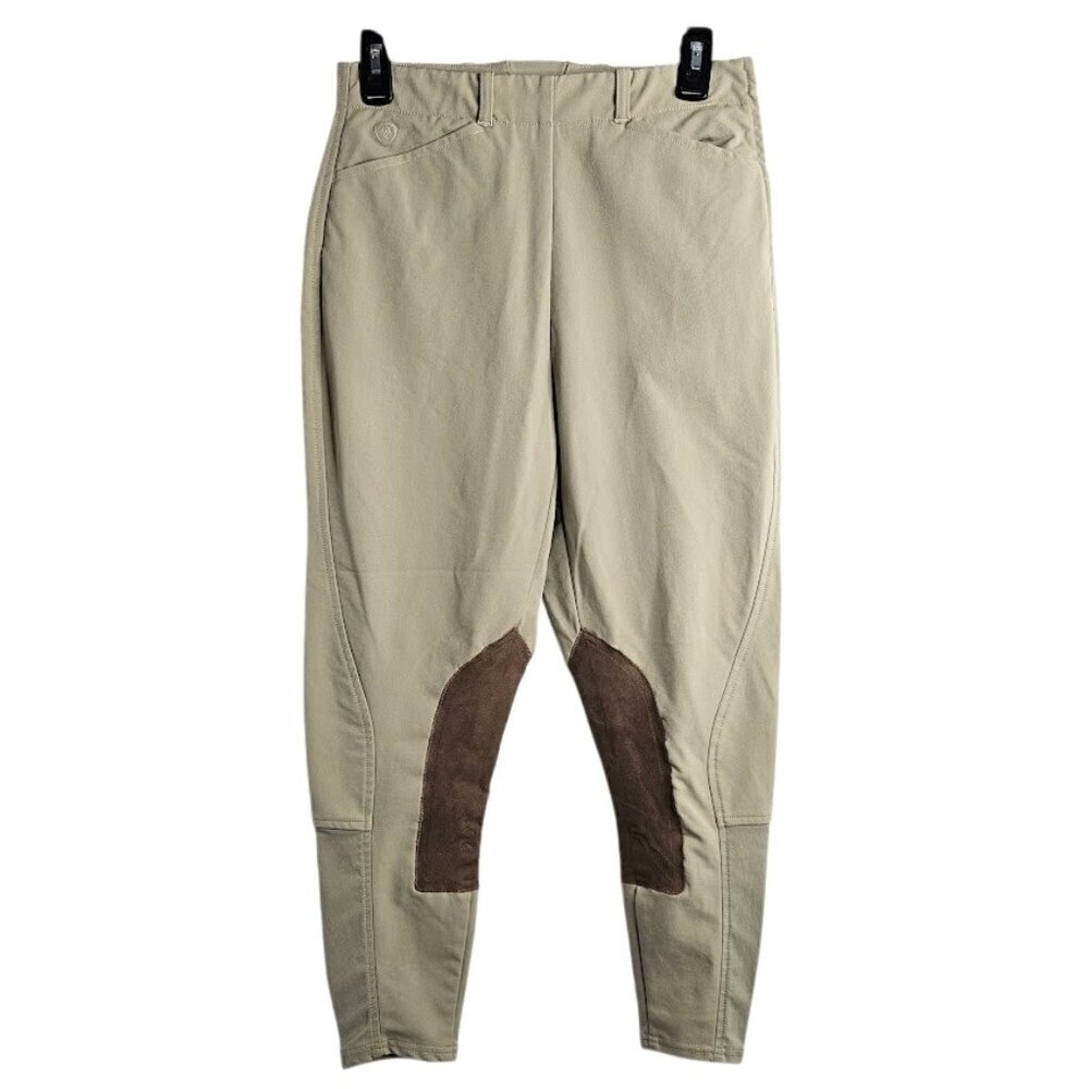 NEW Women's ARIAT Pro Circuit Knee Patch Breeches 26R Khaki Horse Riding Pants